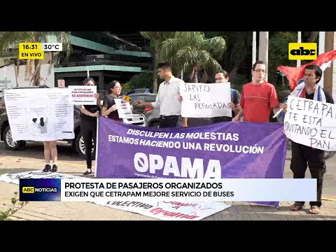 Protesta de pasajeros organizados: exigen que Cetrapam mejore servicio de buses