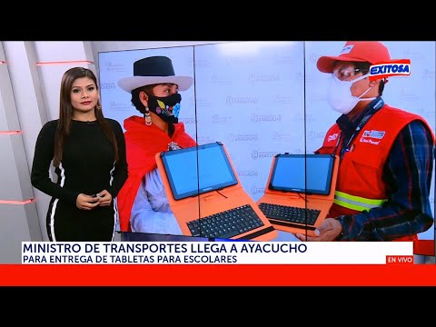Ministro de Transportes llegó a Ayacucho para entrega de tabletas a escolares