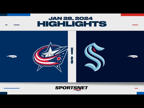 NHL Highlights | Blue Jackets vs. Kraken - January 28, 2024