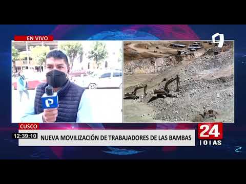 Las Bambas: trabajadores marcharon simultáneamente en Cusco y Arequipa (1/2)