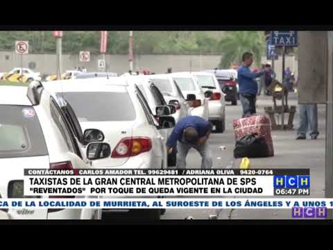 Toque de queda tiene reventados a los taxistas de la gran central de San Pedro Sula