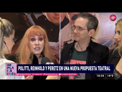 Andrea Politti, Diego Reinhold y Linda Peretz con una creativa obra de teatro