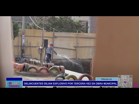 Trujillo: delincuentes dejan explosivo por tercera vez en obra municipal
