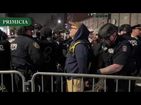 Policía desocupó a manifestantes propalestinos en Universidad de Columbia