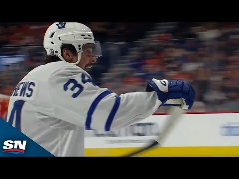 Maple Leafs Tyler Bertuzzi Tips In Auston Matthews Shot To Open Scoring vs. Flyers