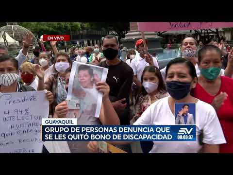 Familiares de personas con discapacidad piden que les devuelvan bono Joaquín Gallegos Lara