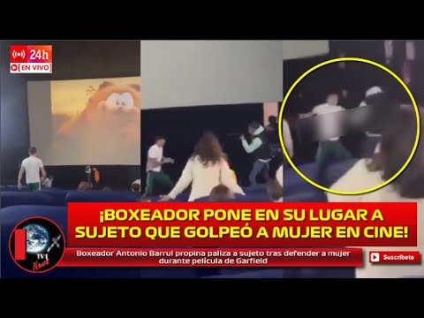 Boxeador Antonio Barrul propina paliza a sujeto tras defender a mujer durante película de Garfield