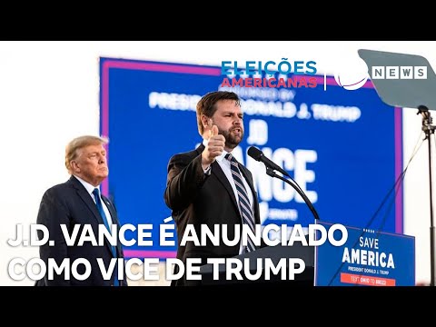 J.D. Vance é oficializado como vice-presidente na campanha de Donald Trump