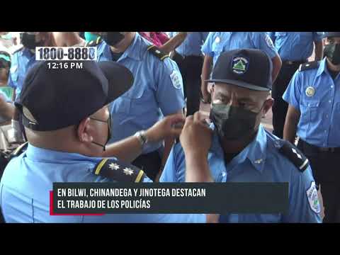 93 oficiales de la Policía Nacional de Bilwi y Waspam fueron ascendidos en grado - Nicaragua