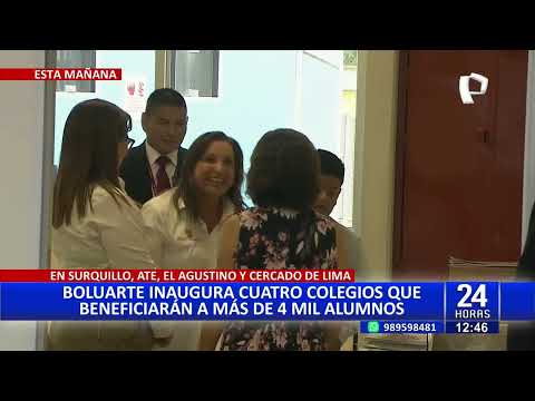 Presidenta Dina Boluarte inaugura colegios en cuatro distritos de Lima Metropolitana