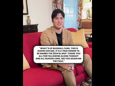 A message to the fans from 3x MVP Shohei Ohtani.