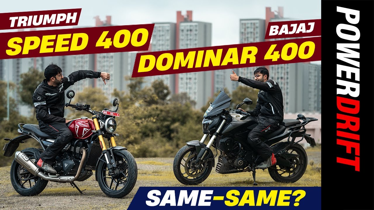 Same motorcycles in different clothing? Triumph Speed 400 vs Bajaj Dominar 400 | PowerDrift