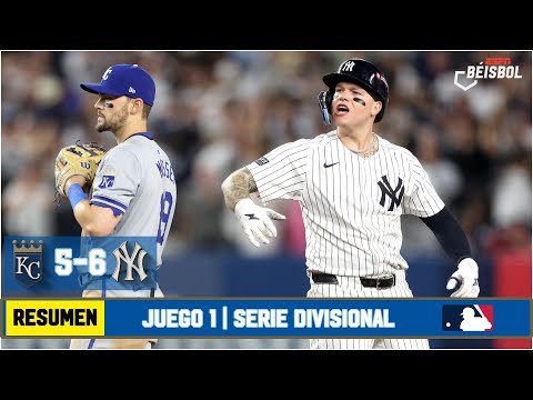 PARTIDAZO YANKEES GANAN EL PRIMERO. Victoria por 6-5 sobre ROYALS | RESUMEN | MLB | ESPN Beisbol