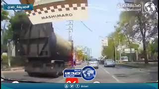 حادثة غريبة لسائق دراجة نارية