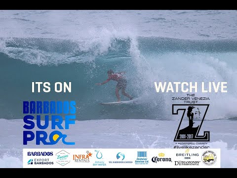Surfing🌅🌊 WATCH LIVE Barbados Surf Pro & Live Like Zander Junior Pro presented by Diamond International