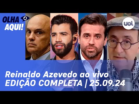 Reinaldo Azevedo ao vivo: Pablo Marçal e violência eleitoral; caso Gusttavo Lima; Moraes e X/Twitter