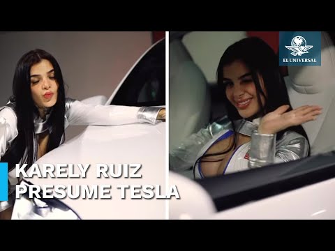 Karely Ruiz responde cri?ticas al presumir su nuevo Tesla