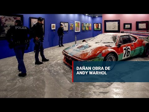 Ambientalistas dañan obra de arte del artista plástico Andy Warhol