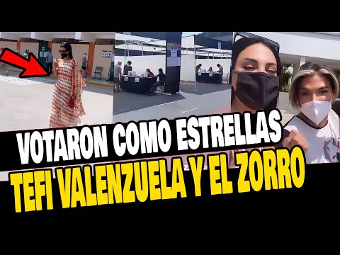 STEPHANIE VALENZUELA Y EL ZORRO FUERON A VOTAR COMO ESTRELLAS PERO NADIE LOS VIO