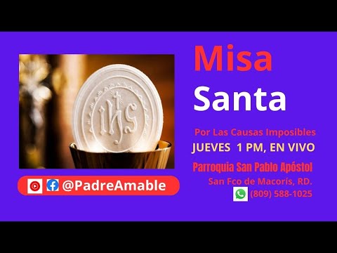 Santa Misa de hoy jueves 15 de febrero 2024, POR LAS CAUSAS IMPOSIBLES