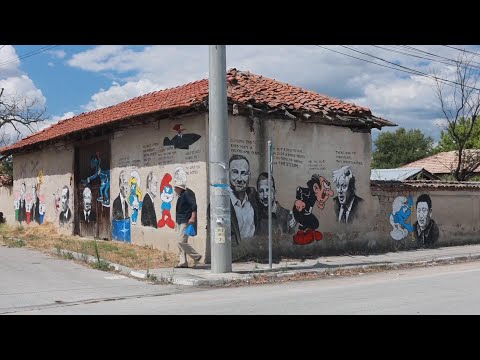 Street art depicts world leaders, cartoon characters and cultural icons in Bulgarian village