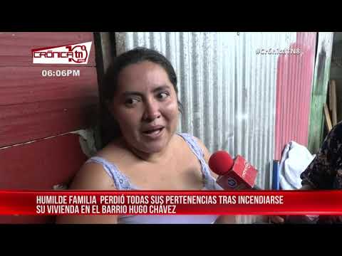Humilde familia pierde todo tras incendiarse su vivienda en Managua – Nicaragua