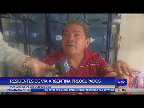 Residentes de vi?a Argentina preocupados por las lluvias de los u?ltimos di?as