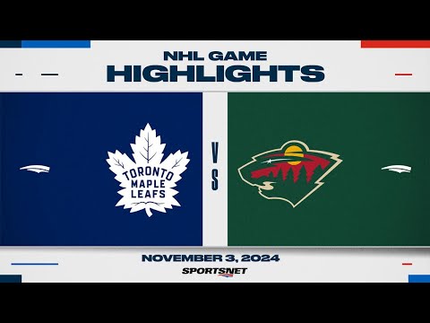 NHL Highlights | Maple Leafs vs. Wild - November 3, 2024