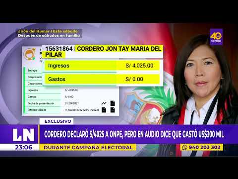 María Cordero Jon Tay afirmó en audio que pagaba gastos médicos de Alberto Fujimori