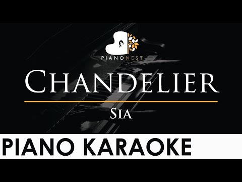 Sia - Chandelier - Piano Karaoke Instrumental Cover with Lyrics