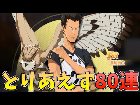 【ハイフラ】とりあえず80連‼️鷲尾辰生ピックアップガチャ‼️【ハイキュー!!FLY HIGH】