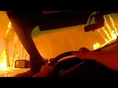 Officer NARROWLY Escapes Fiery Fate