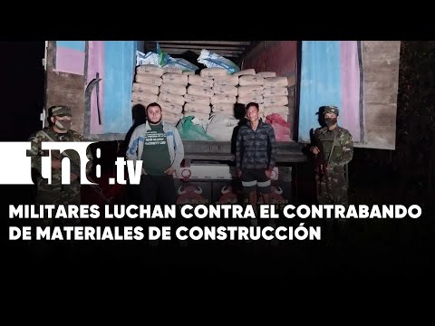El Ejército de Nicaragua detiene contrabando de cemento en la frontera con Honduras