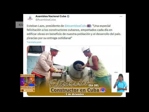 Celebran en Cuba el Día del Constructor