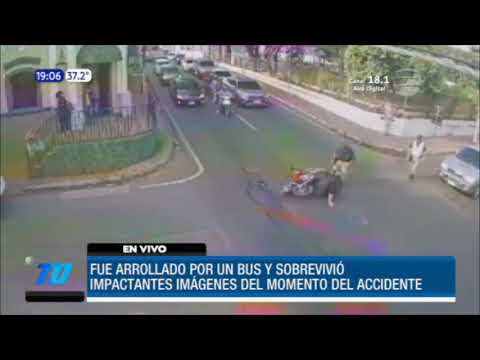 San Lorenzo: fue arrollado por un bus y sobrevivió