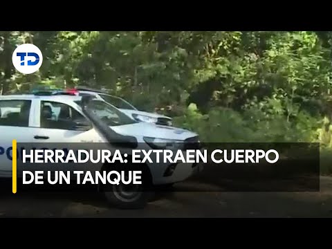Buzos extraen cuerpo de tanque en Herradura