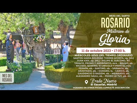 SANTO ROSARIO de hoy Miércoles (Misterios Gloriosos) en DIRECTO desde PRADO NUEVO a las 17:00 h.