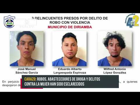 Carazo: 20 detenidos por delitos de alta peligrosidad - Nicaragua