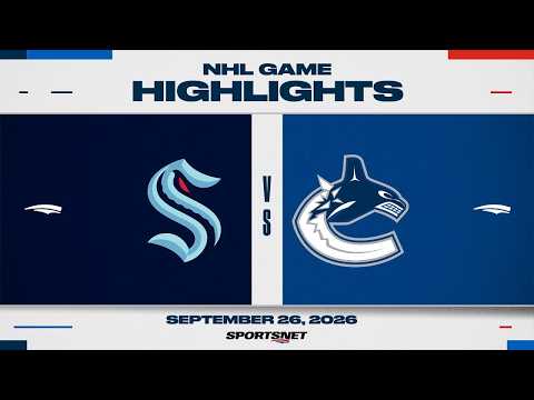 NHL Pre-시즌 하이라이트 | 크라켄 대 캐넉스 - 2026년 9월 27일