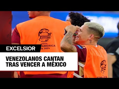 Venezolanos cantan ‘Llorarás’ tras vencer a México
