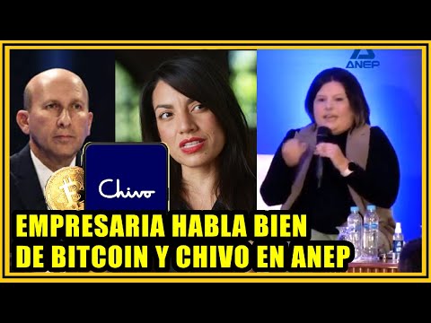 Empresaria habla bien de chivo y bitcoin en la ANEP frente a Javier Siman