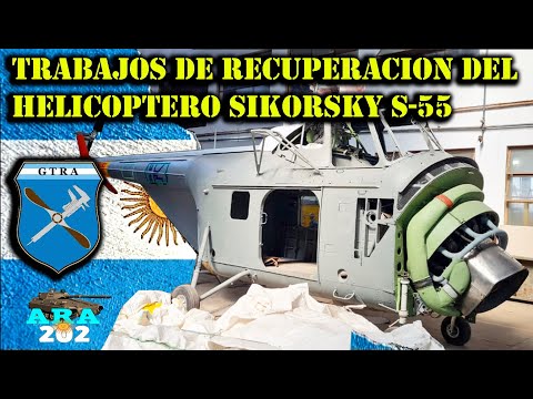 SIKORSKY S-55: GTRA DE MORON Y LOS TRABAJOS DE RECUPERACION.