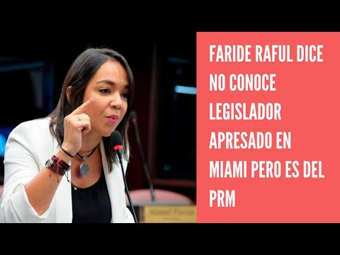 Faride Raful sobre legislador apresado en Miami no sabe quién es pero sabe que es del PRM