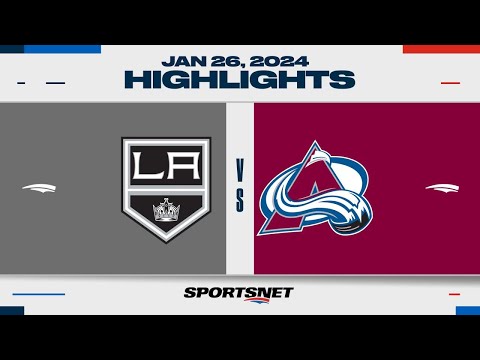 NHL Highlights | Kings vs. Avalanche - January 26, 2024