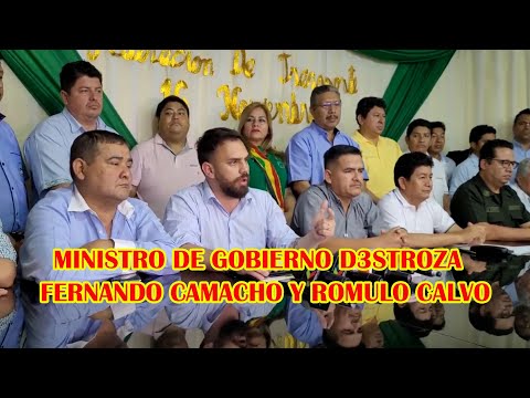MINISTRO DE GOBIERNO MENCIONÓ CAMACHO Y CALVO SON TR4IDORES DE SANTA CRUZ NO QUIEREN EL PROGRESO