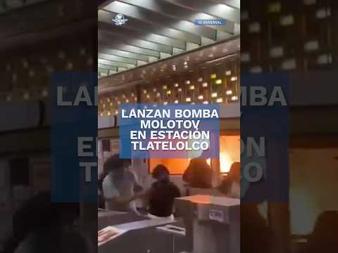 Avientan bomba molotov en estación del metro Tlatelolco #shorts