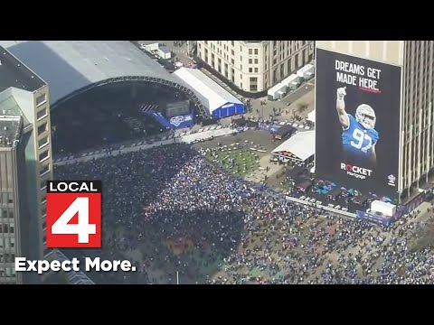 Crowds continue to grow for the NFL draft in downtown Detroit