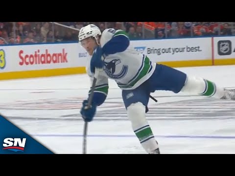 Canucks Brock Boeser Stuns Oilers Home Crowd With Back-To-Back First-Period Goals