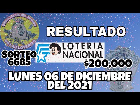 RESULTADO LOTERÍA NACIONAL SORTEO #6685 DEL LUNES 06 DE DICIEMBRE 2021 /LOTERÍA DE ECUADOR/