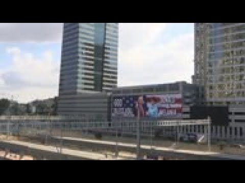 Tel Aviv billboard: 'God bless Donald & Melania'